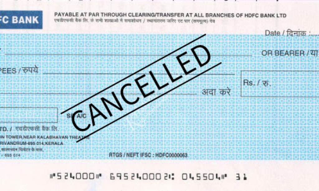 WHAT IS CANCELLED CHEQUE ? AND HOW TO MAKE A CANCELLED CHEQUE